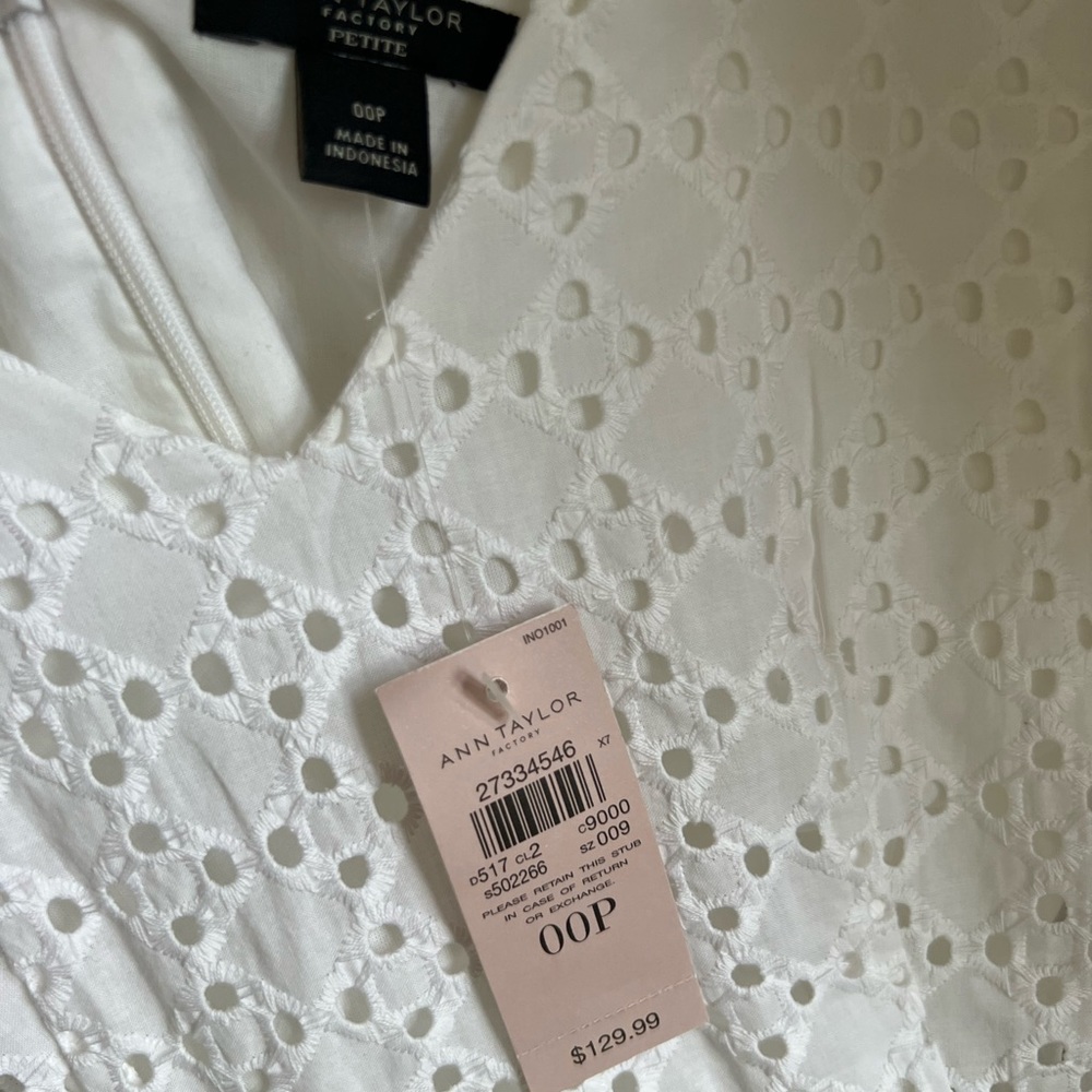NWT! White Ann Taylor Dress